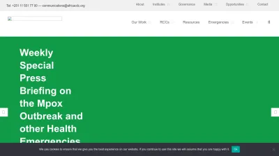 Screenshot of Africacdc.org