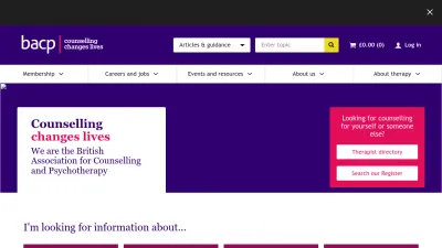 Screenshot of Bacp.co.uk