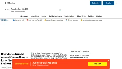 Screenshot preview of capitalgazette.com
