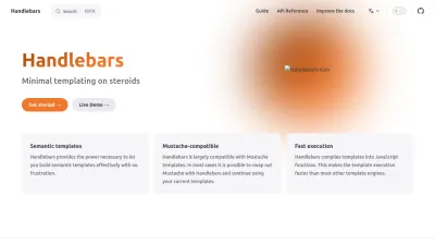 Screenshot of Handlebarsjs.com