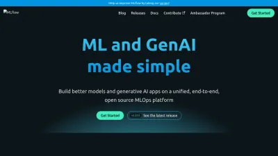 Screenshot of Mlflow.org