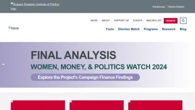 Screenshot of Cawp.rutgers.edu