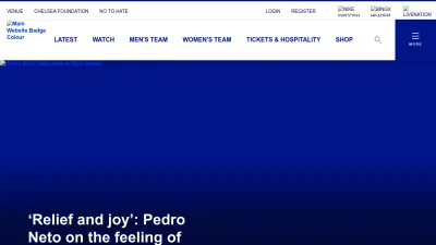 Screenshot of Chelseafc.com
