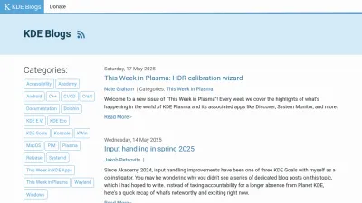 Screenshot of Blogs.kde.org