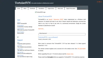 Screenshot of Tortoisesvn.net
