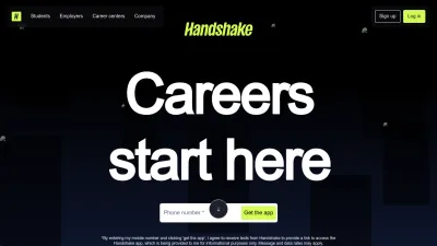 Screenshot of Joinhandshake.com