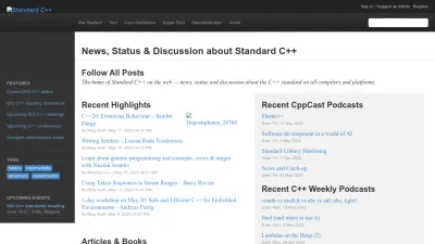 Screenshot of Isocpp.org