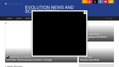 Screenshot of Evolutionnews.org