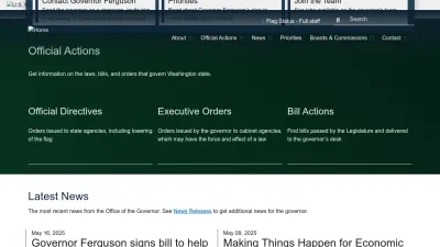 Screenshot preview of governor.wa.gov