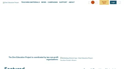 Screenshot of Zinnedproject.org