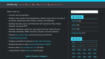 Screenshot of Mrclay.org