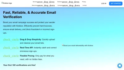 Screenshot of Kickbox.com