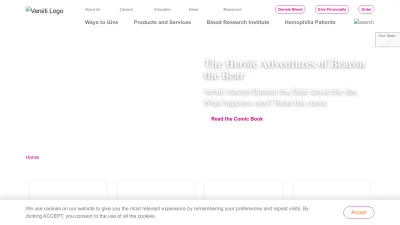 Screenshot of Versiti.org
