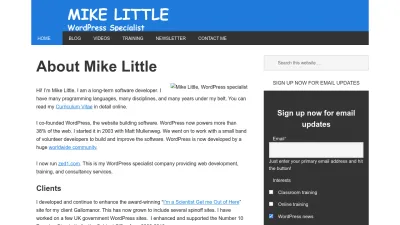 Screenshot of Mikelittle.org