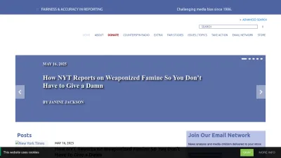 Screenshot of Fair.org