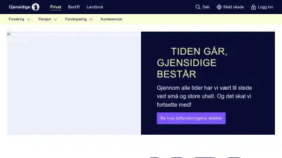 Screenshot preview of gjensidige.no