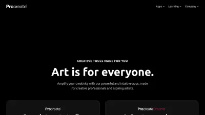 Screenshot of Procreate.com