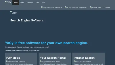 Screenshot preview of yacy.net