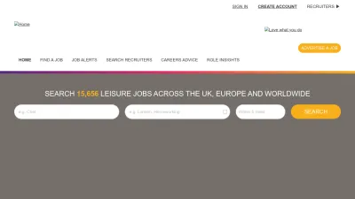 Screenshot of Leisurejobs.com