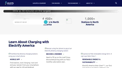 Screenshot of Electrifyamerica.com