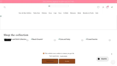 Screenshot of Colourpop.com