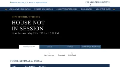Screenshot preview of clerk.house.gov