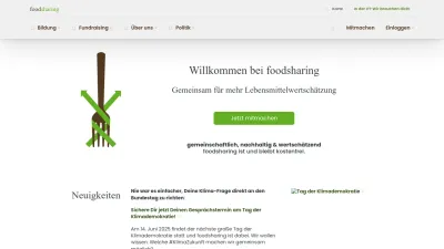 Screenshot of Foodsharing.de