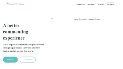 Screenshot of Coralproject.net