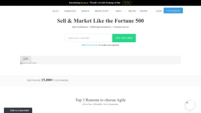 Screenshot of Agilecrm.com