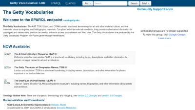 Screenshot preview of vocab.getty.edu
