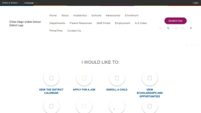 Screenshot preview of sandiegounified.org