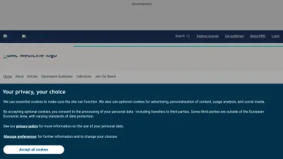 Screenshot of Bmcmedicine.biomedcentral.com