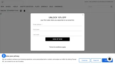 Screenshot of Ninewest.com