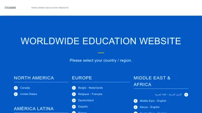 Screenshot of Edu.casio.com