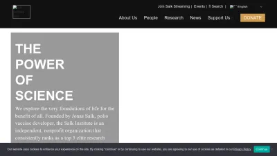 Screenshot of Salk.edu