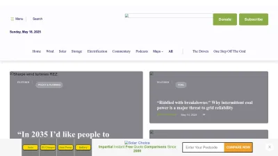 Screenshot of Reneweconomy.com.au