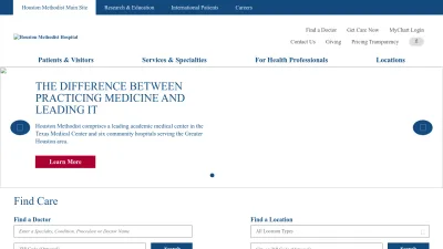 Screenshot of Houstonmethodist.org