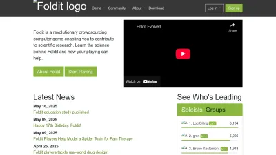 Screenshot of Fold.it