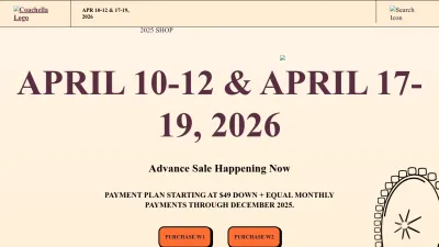 Screenshot of Coachella.com