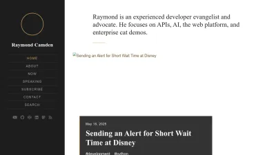 Screenshot of Raymondcamden.com