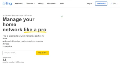 Screenshot preview of fing.com