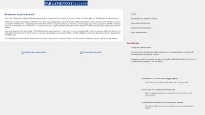 Screenshot of Parlamento.it