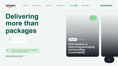 Screenshot of Sustainability.aboutamazon.com