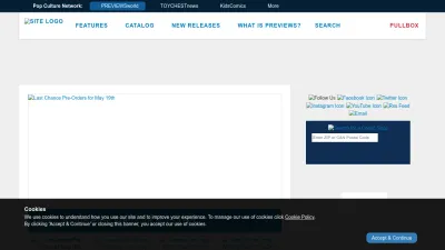 Screenshot of Previewsworld.com