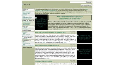 Screenshot of Digimorph.org