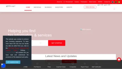 Screenshot of Kra.go.ke