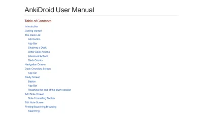 Screenshot of Ankidroid.org