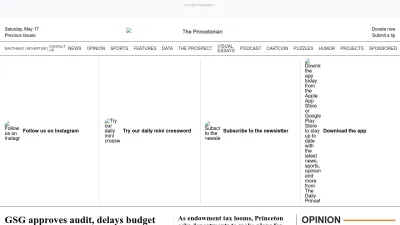 Screenshot of Dailyprincetonian.com