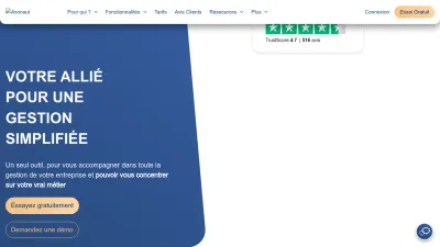 Screenshot of Axonaut.com