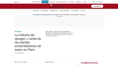 Screenshot of Gestion.pe